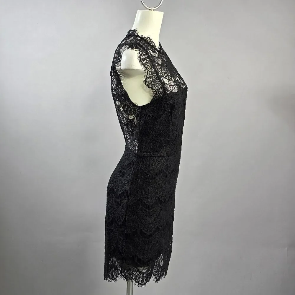 Free People Black Lace Mini Dress (Rack8)
